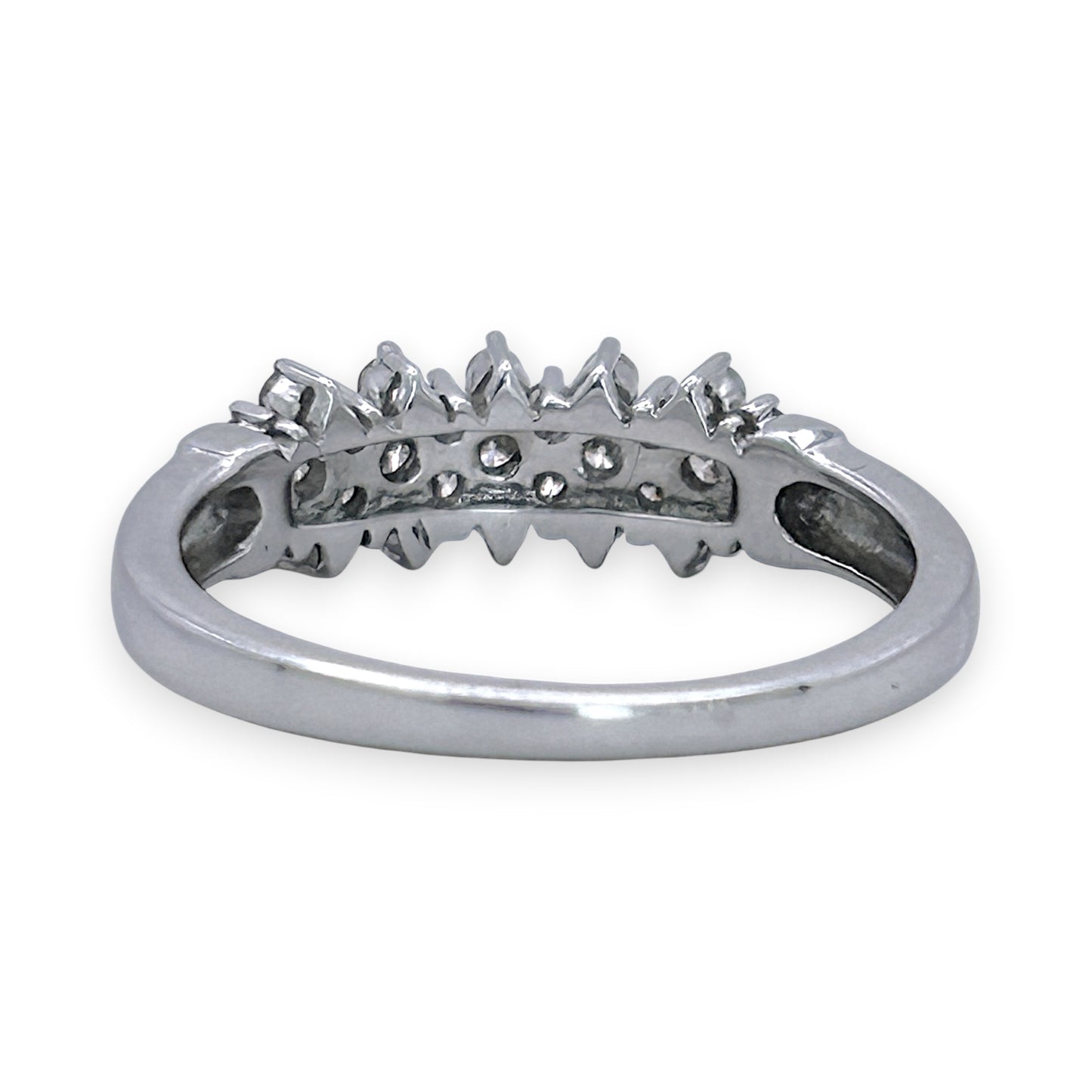 BRAND NEW | 9ct White Gold Ring - Snowlit Diamond Row Band