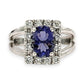 BRAND NEW | 18ct W Gold Midnight Violet Ring Valuation $9,750