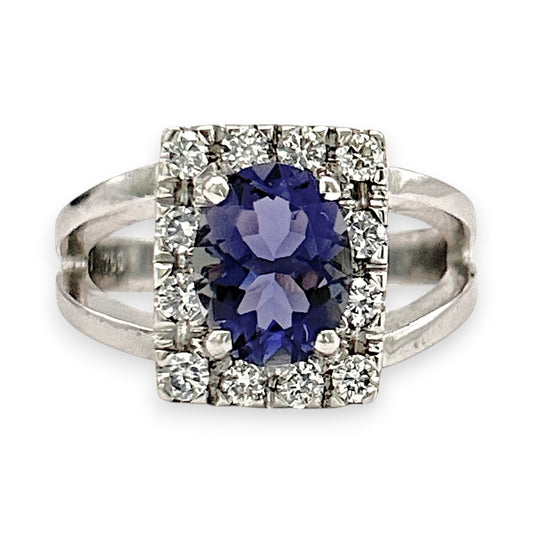 BRAND NEW | 18ct W Gold Midnight Violet Ring Valuation $9,750