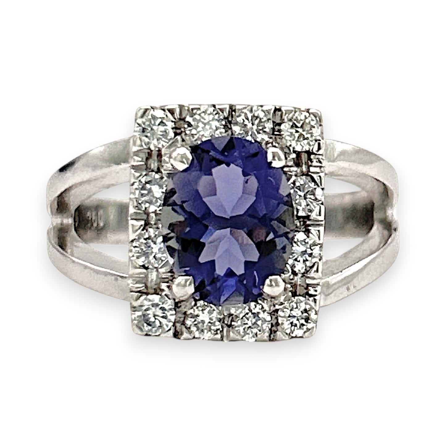 BRAND NEW | 18ct W Gold Midnight Violet Ring Valuation $9,750
