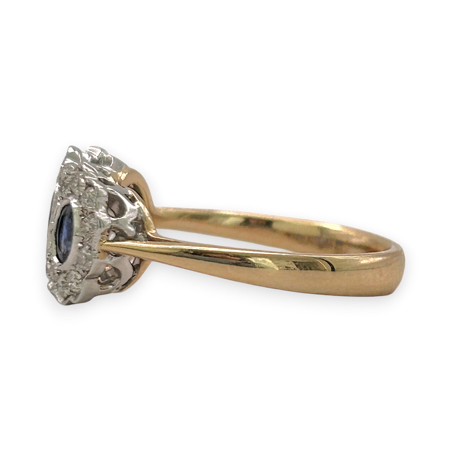 BRAND NEW | 18ct Y/W Gold Sapphire Trinity Ring Valuation $5,800