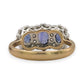 BRAND NEW | 18ct Y/W Gold Sapphire Trinity Ring Valuation $5,800