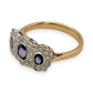 BRAND NEW | 18ct Y/W Gold Sapphire Trinity Ring Valuation $5,800