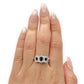 BRAND NEW | 18ct Y/W Gold Sapphire Trinity Ring Valuation $5,800