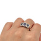 BRAND NEW | 18ct Y/W Gold Sapphire Trinity Ring Valuation $5,800