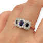 BRAND NEW | 18ct Y/W Gold Sapphire Trinity Ring Valuation $5,800