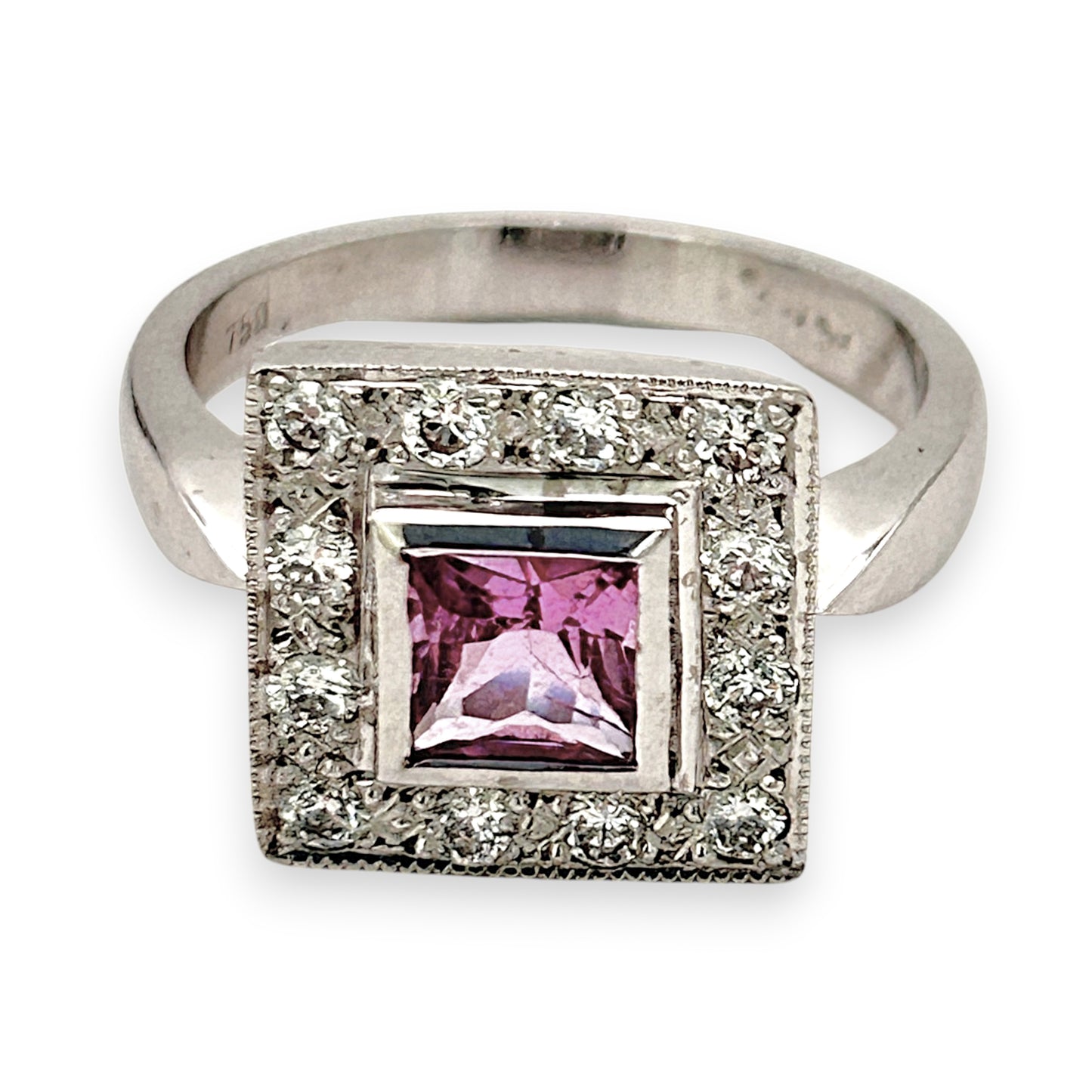 BRAND NEW | 18ct W/Gold Imperial Pink Sapphire Ring Valuation $12,850