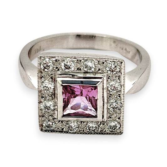 BRAND NEW | 18ct W/Gold Imperial Pink Sapphire Ring Valuation $12,850