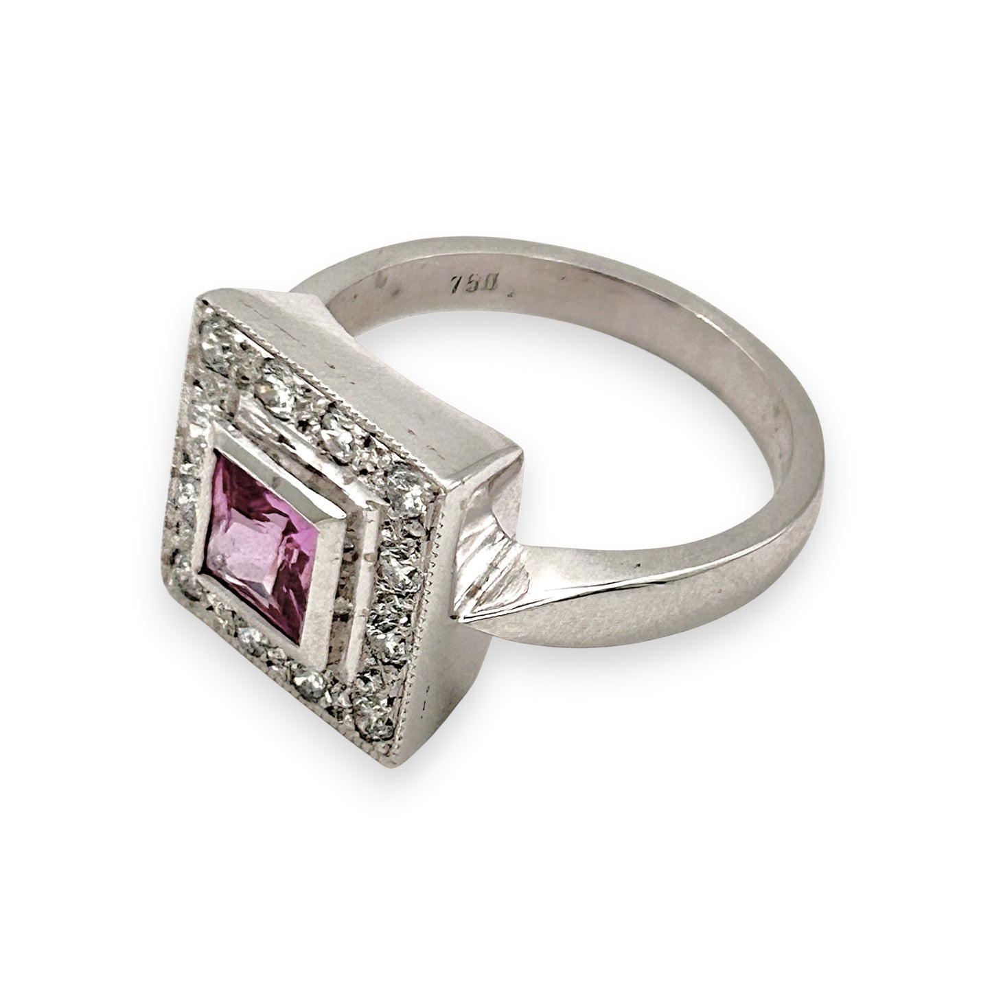 BRAND NEW | 18ct W/Gold Imperial Pink Sapphire Ring Valuation $12,850