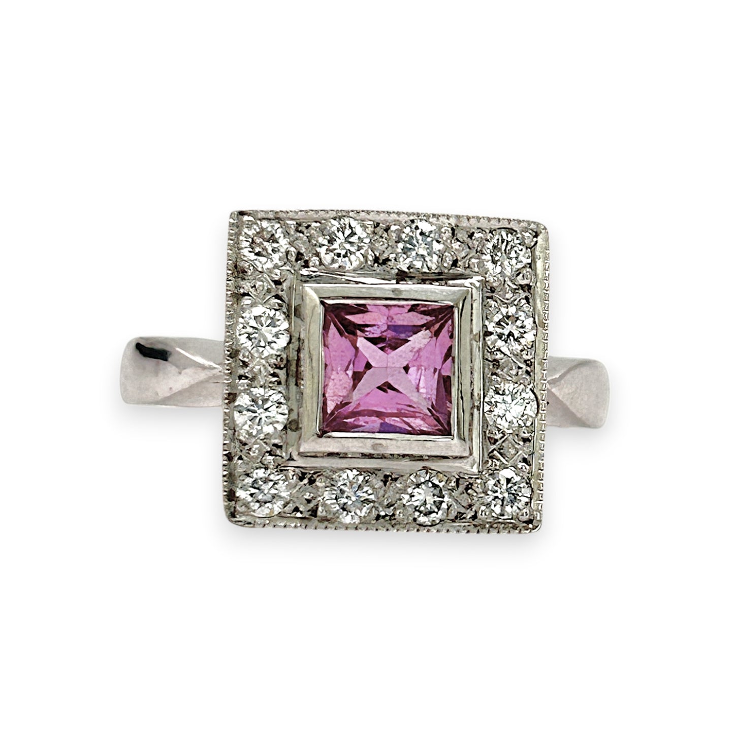 BRAND NEW | 18ct W/Gold Imperial Pink Sapphire Ring Valuation $12,850