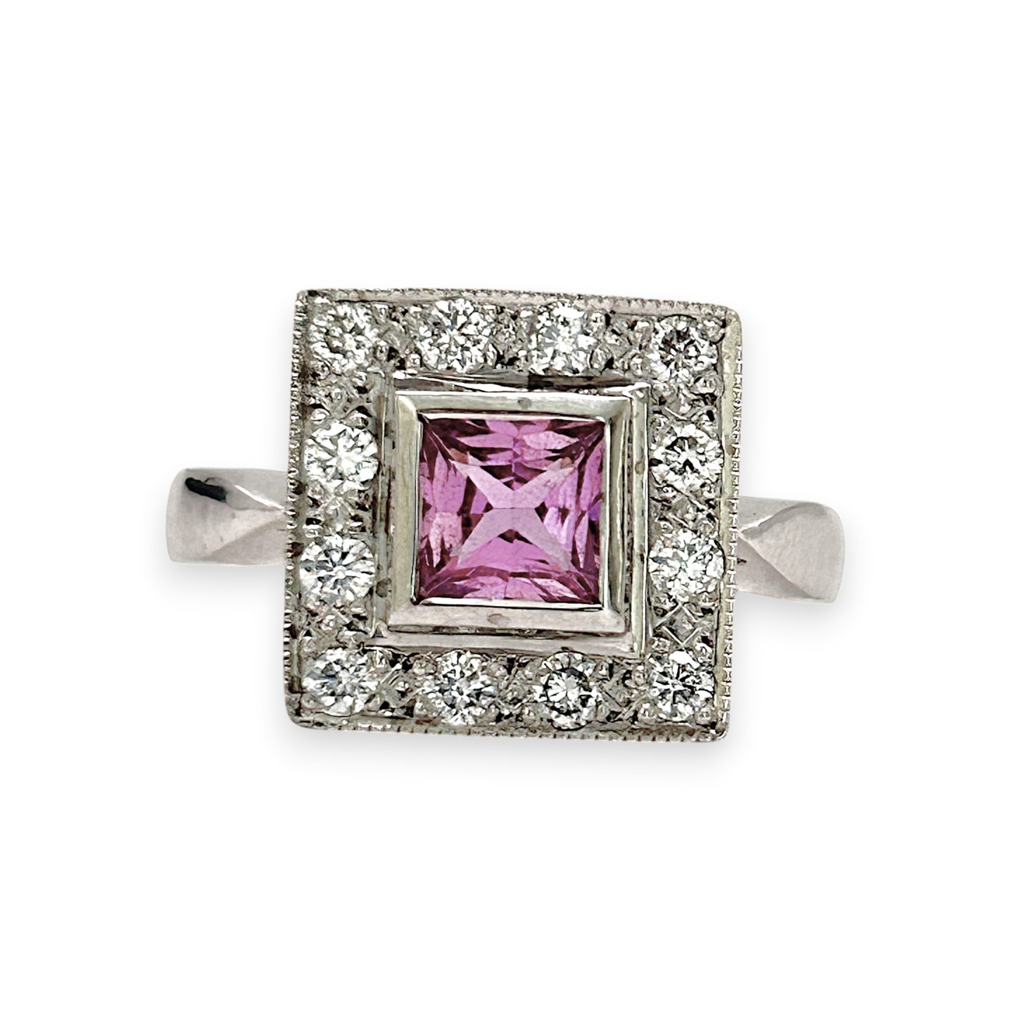 BRAND NEW | 18ct W/Gold Imperial Pink Sapphire Ring Valuation $12,850