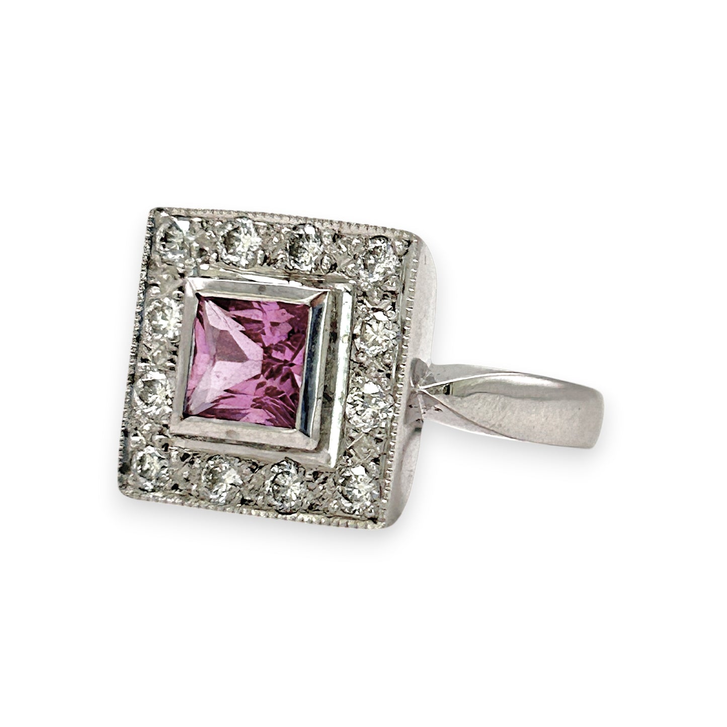 BRAND NEW | 18ct W/Gold Imperial Pink Sapphire Ring Valuation $12,850