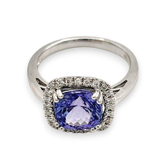 BRAND NEW | 18ct W/Gold Celestia Tanzanite Ring Valuation $9,200