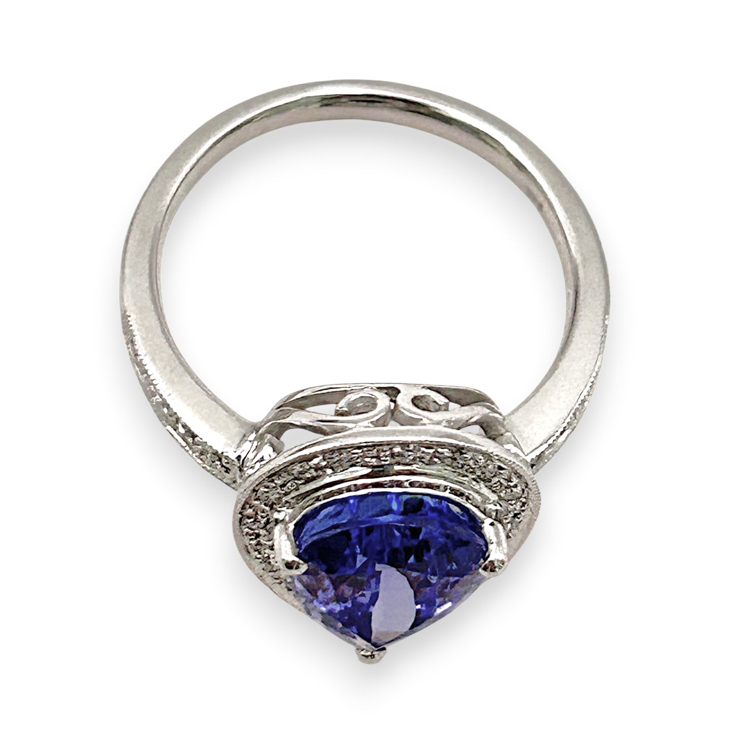 BRAND NEW | 18ct White Gold Celestial Violet Crown Ring Valuation $10,900