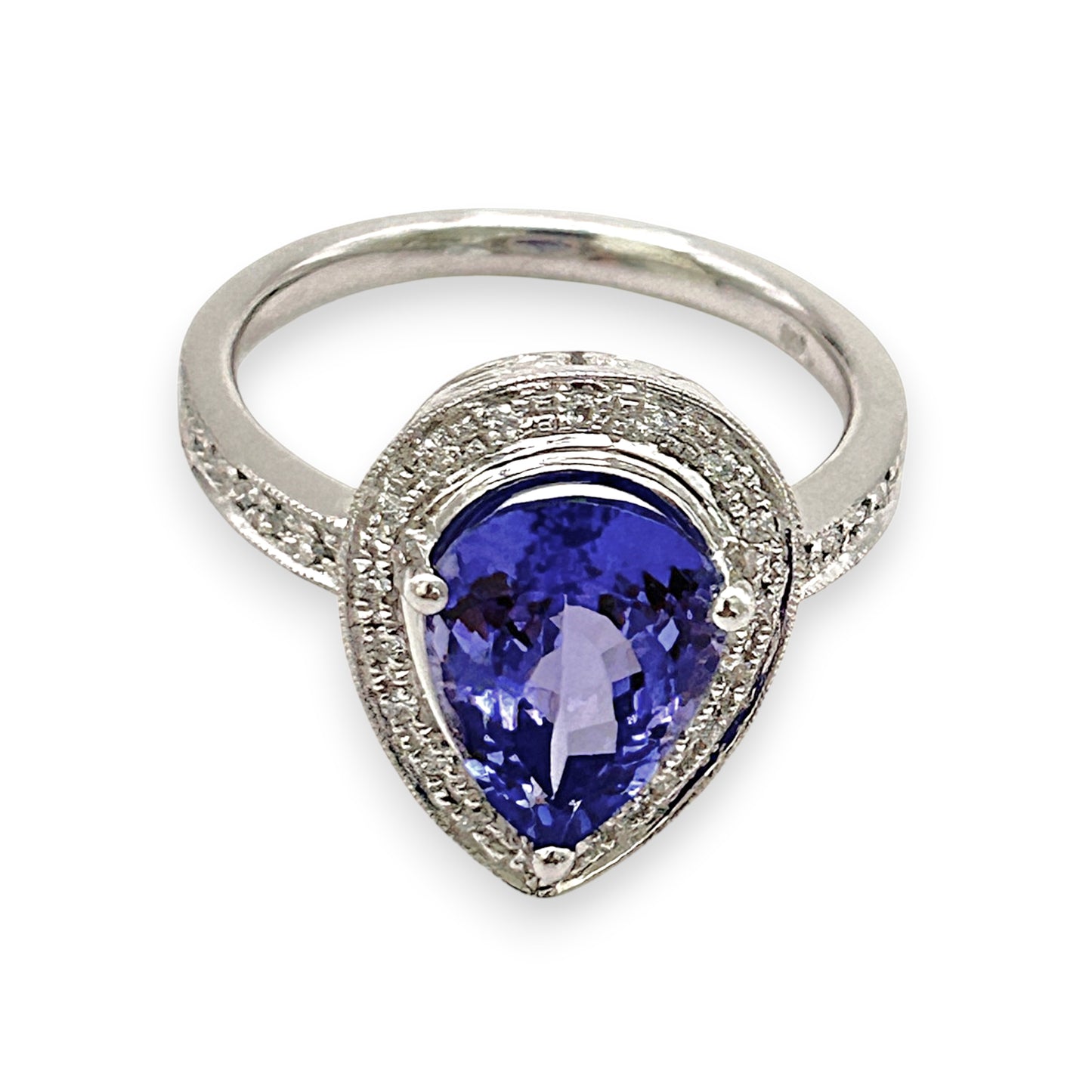 BRAND NEW | 18ct White Gold Celestial Violet Crown Ring Valuation $10,900