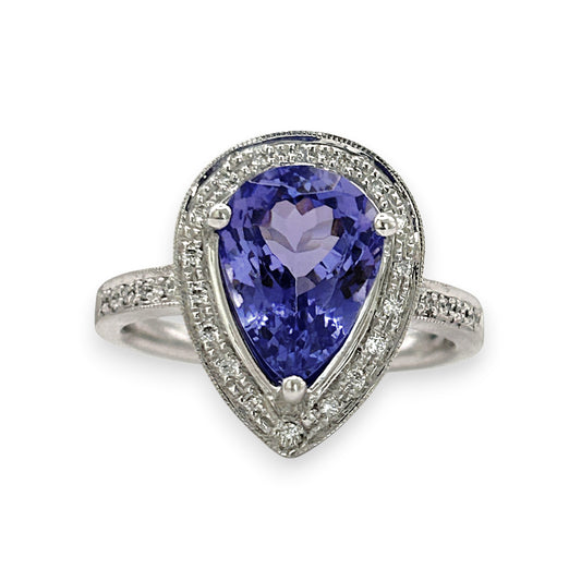 BRAND NEW | 18ct White Gold Celestial Violet Crown Ring Valuation $10,900