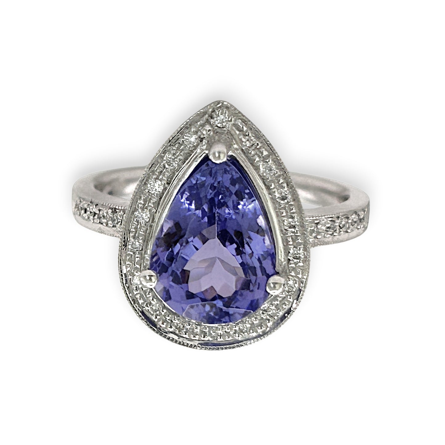 BRAND NEW | 18ct White Gold Celestial Violet Crown Ring Valuation $10,900