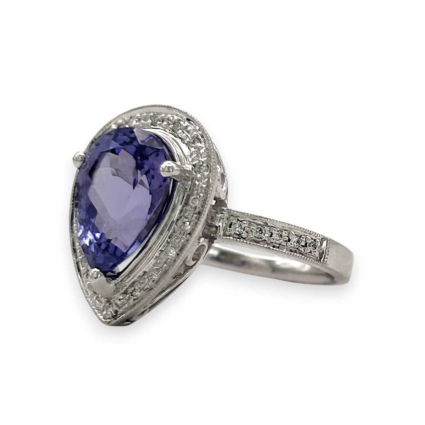 BRAND NEW | 18ct White Gold Celestial Violet Crown Ring Valuation $10,900