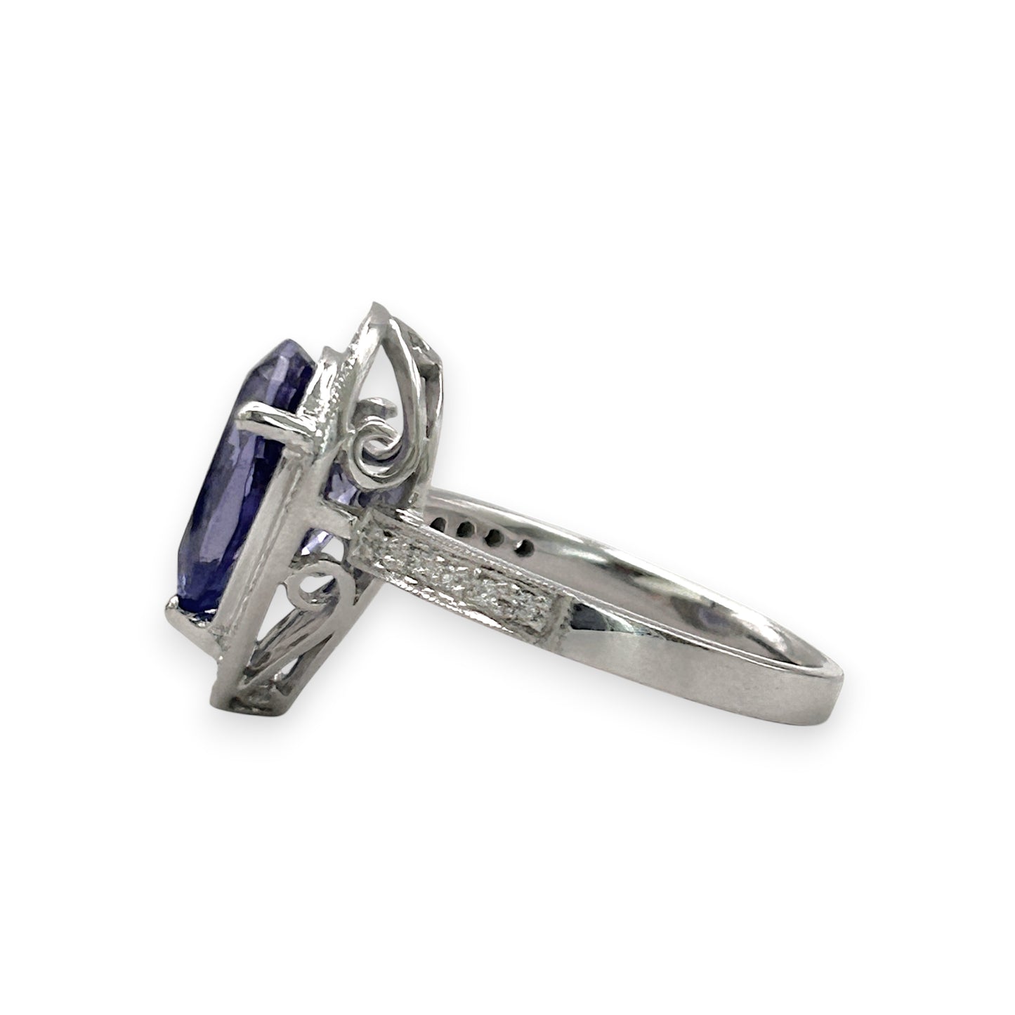 BRAND NEW | 18ct White Gold Celestial Violet Crown Ring Valuation $10,900