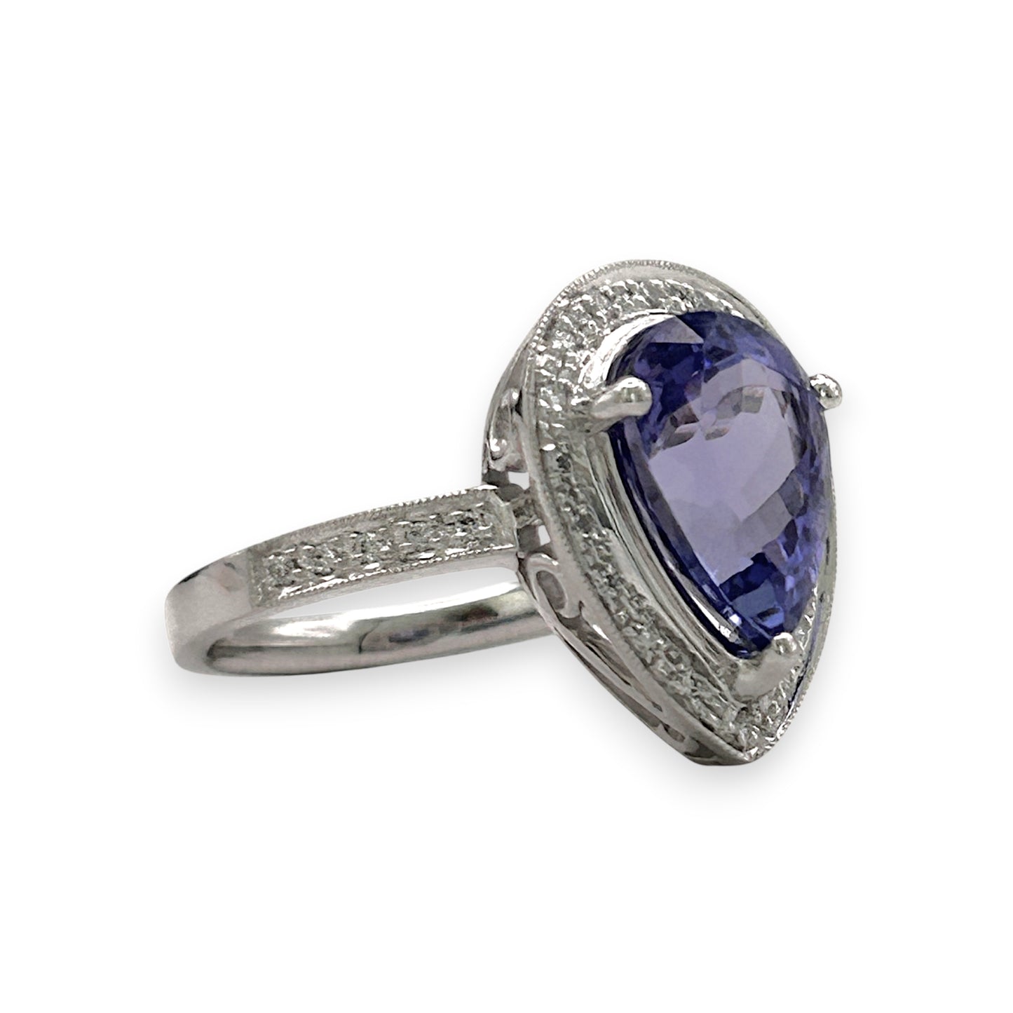 BRAND NEW | 18ct White Gold Celestial Violet Crown Ring Valuation $10,900