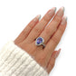 BRAND NEW | 18ct White Gold Celestial Violet Crown Ring Valuation $10,900