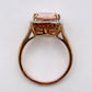 BRAND NEW | 9ct Rose Gold Blush Petal Morganite Ring Valuation $2,900