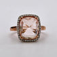 BRAND NEW | 9ct Rose Gold Blush Petal Morganite Ring Valuation $2,900