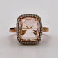 BRAND NEW | 9ct Rose Gold Blush Petal Morganite Ring Valuation $2,900