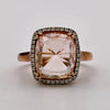 BRAND NEW | 9ct Rose Gold Blush Petal Morganite Ring Valuation $2,900