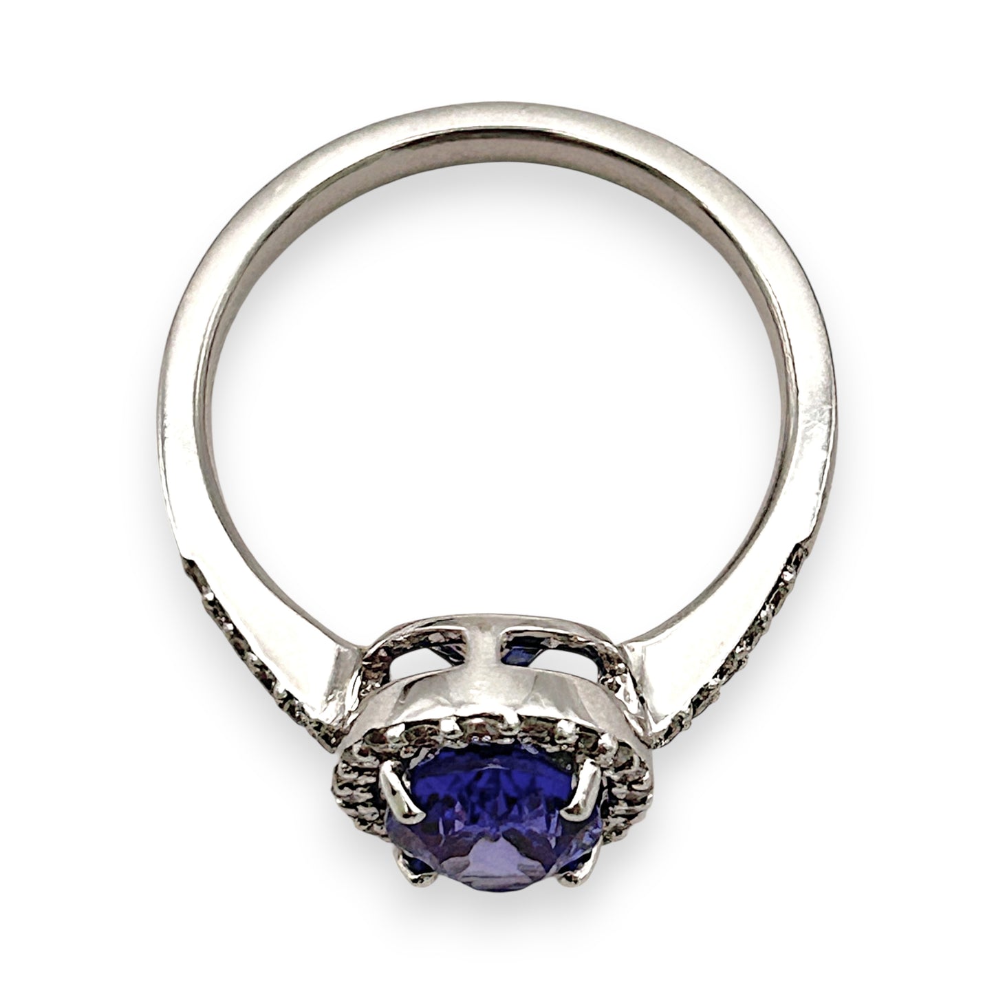 BRAND NEW | 18ct  White Gold Celestine Tanzanite Ring Valuation $7,700