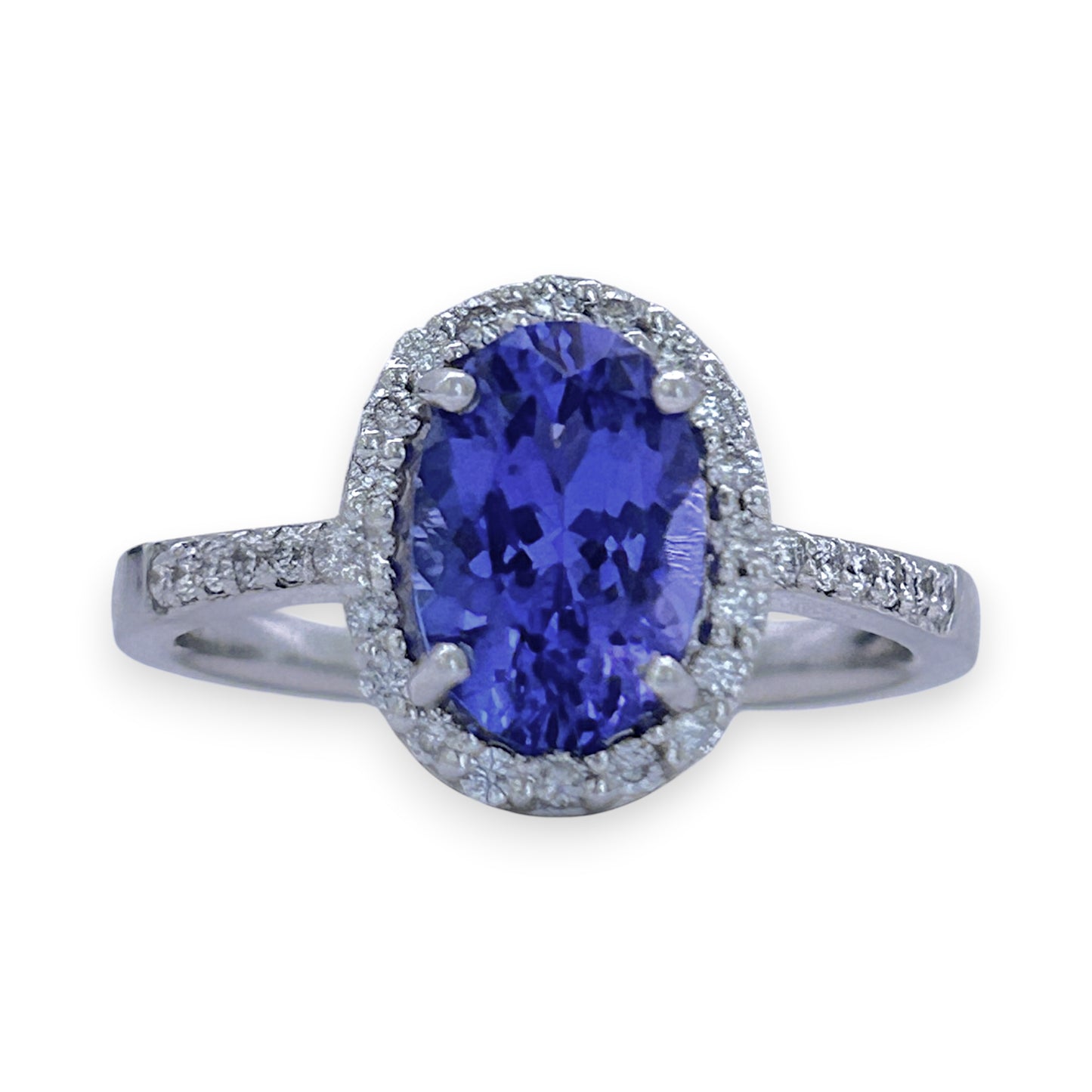 BRAND NEW | 18ct  White Gold Celestine Tanzanite Ring Valuation $7,700