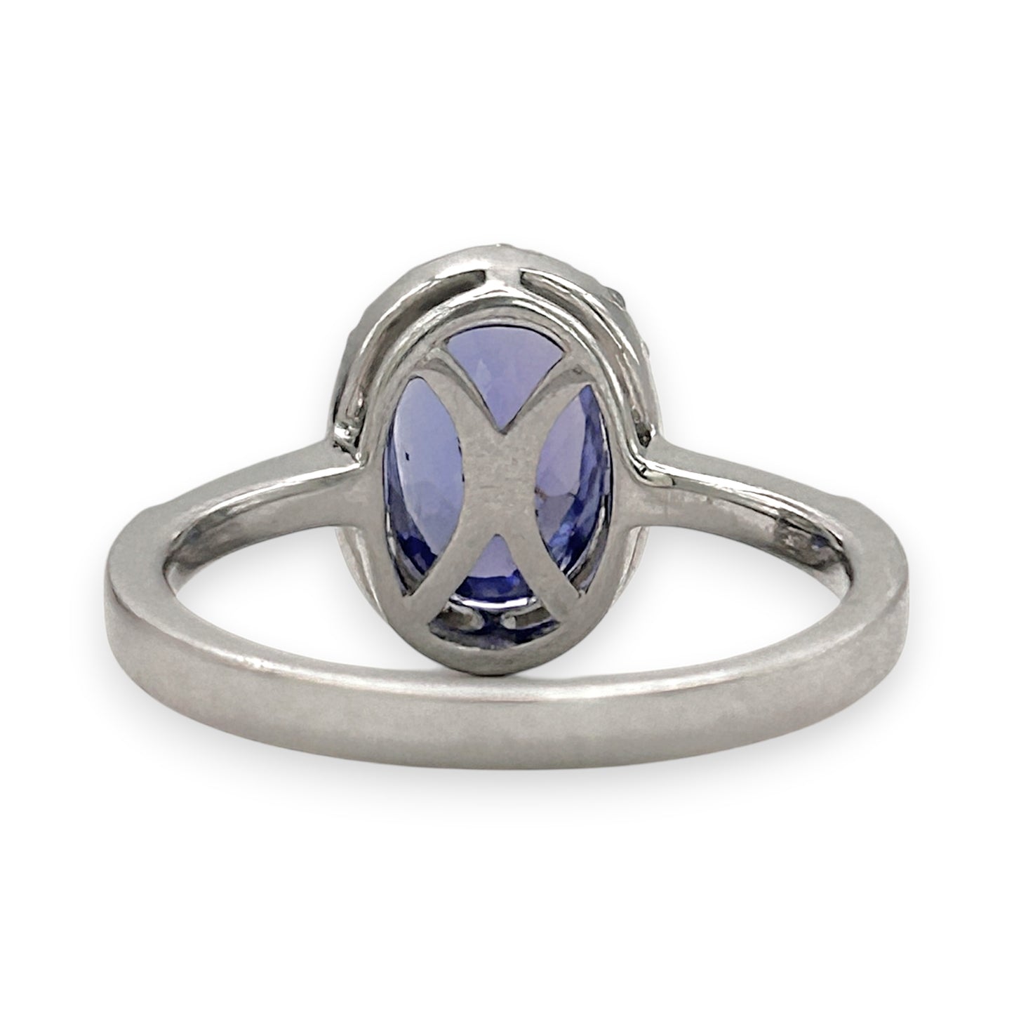 BRAND NEW | 18ct  White Gold Celestine Tanzanite Ring Valuation $7,700
