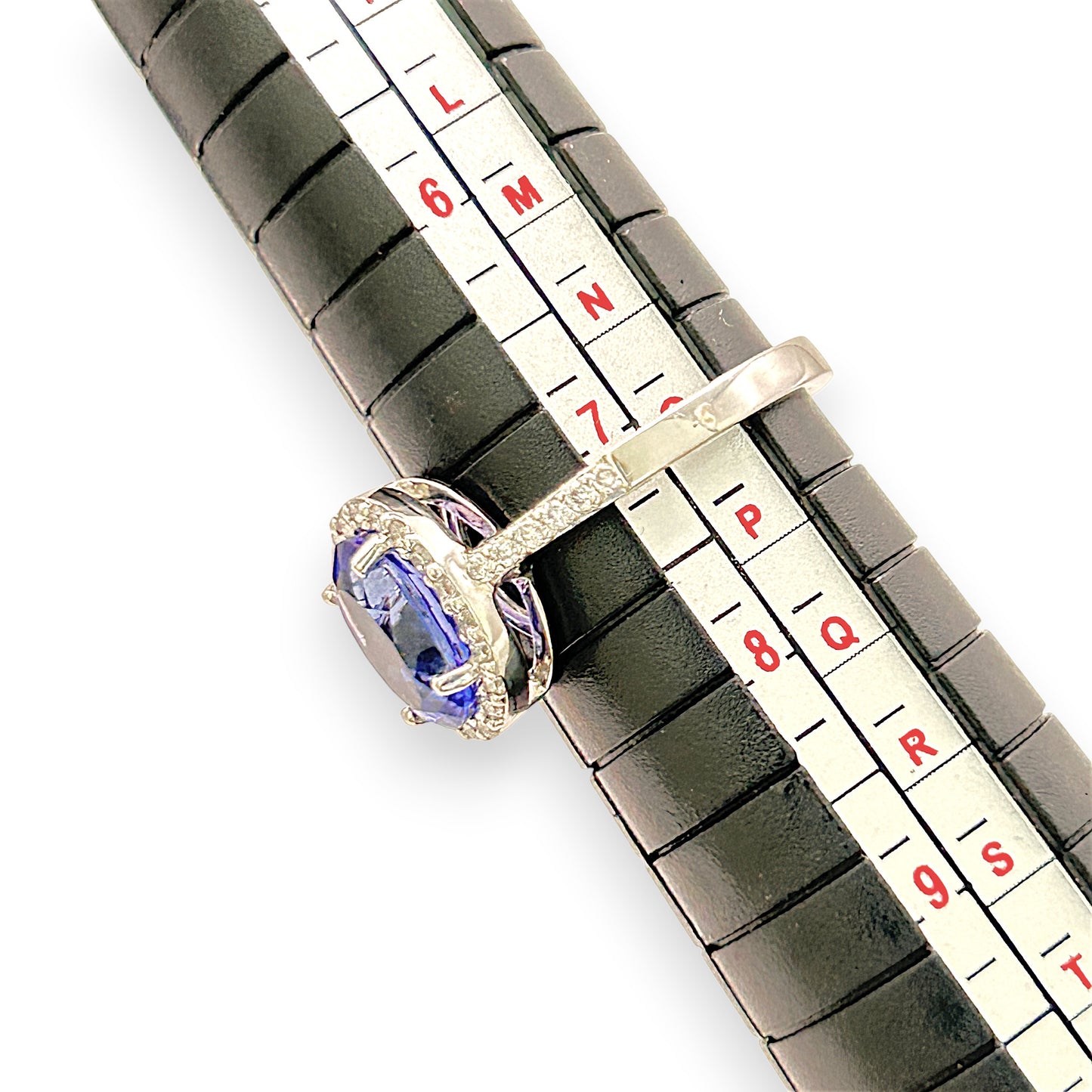 BRAND NEW | 18ct  White Gold Celestine Tanzanite Ring Valuation $7,700