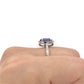 BRAND NEW | 18ct  White Gold Celestine Tanzanite Ring Valuation $7,700