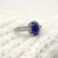 BRAND NEW | 18ct  White Gold Celestine Tanzanite Ring Valuation $7,700