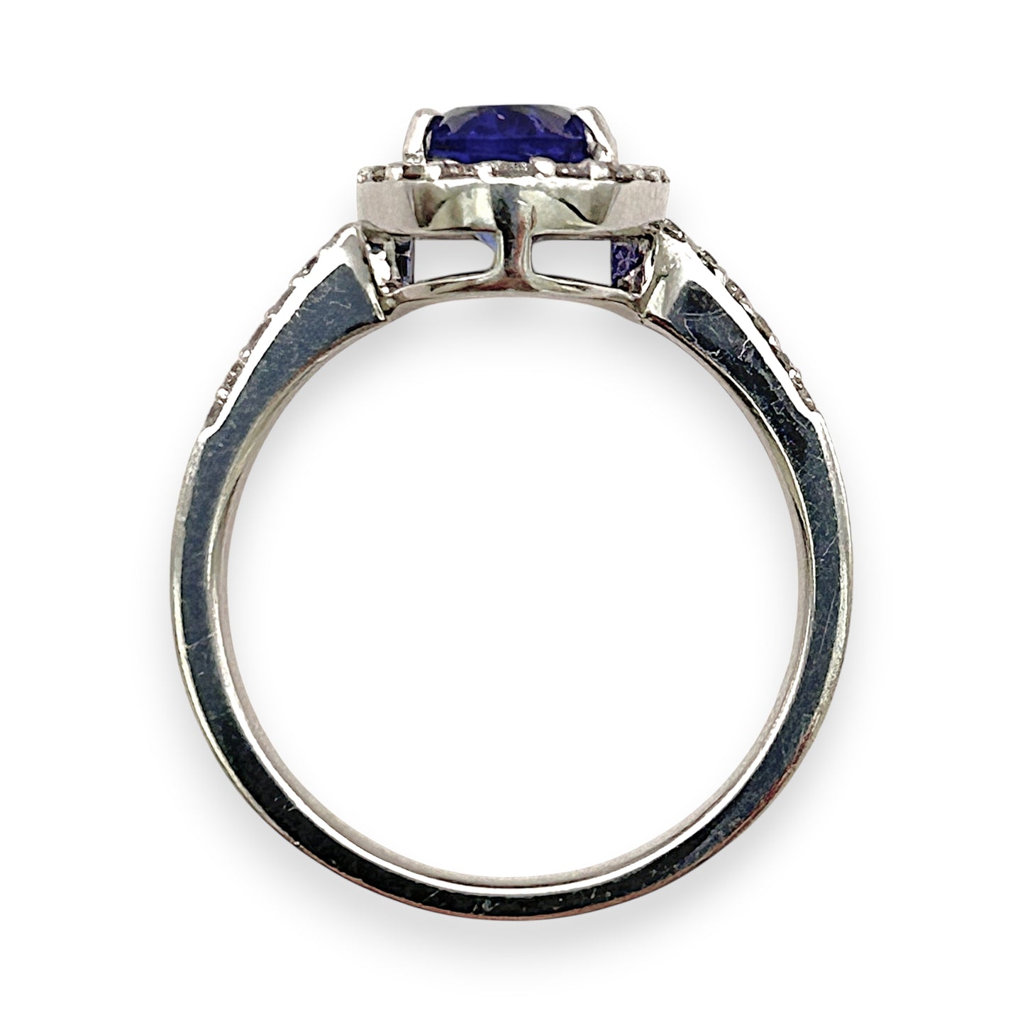 BRAND NEW | 18ct  White Gold Celestine Tanzanite Ring Valuation $7,700