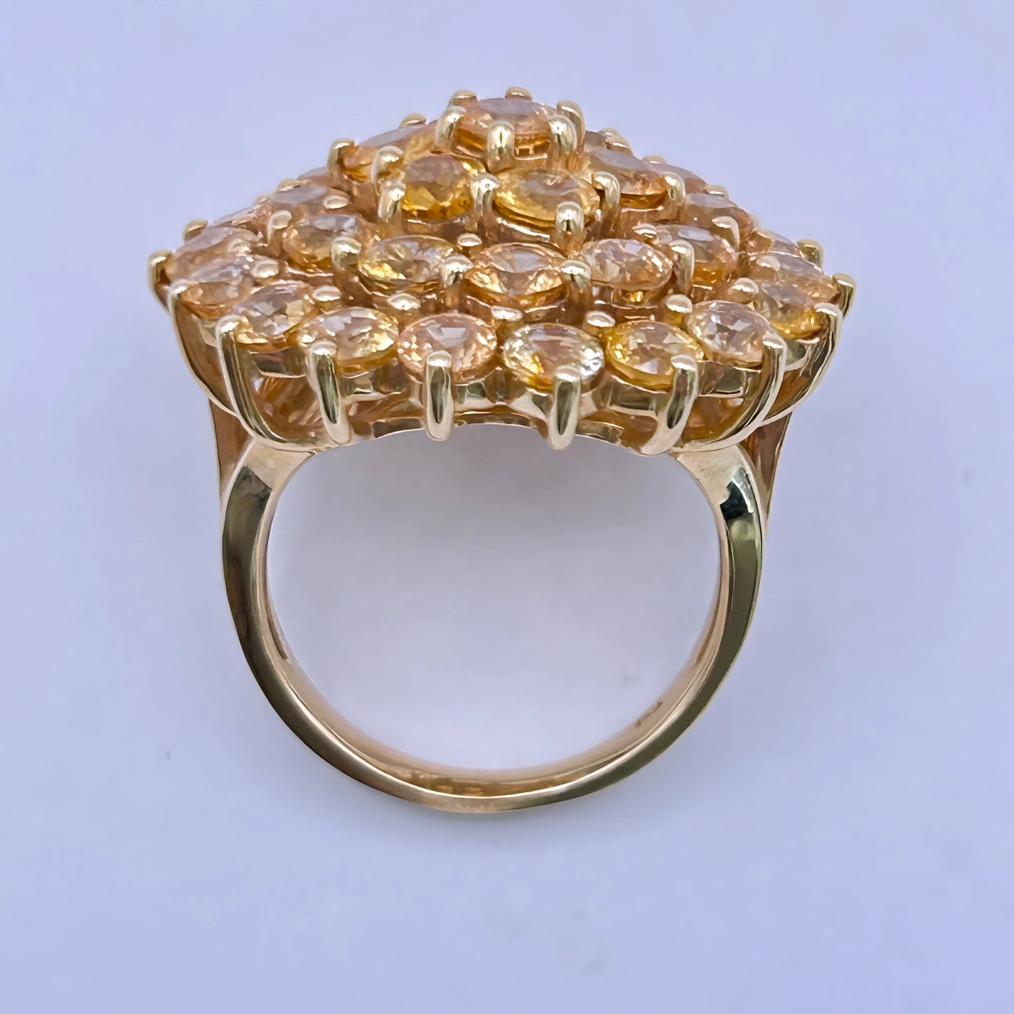 BRAND NEW | 18ct Gold Ring Imperial Ember Sapphire Valuation $16,700
