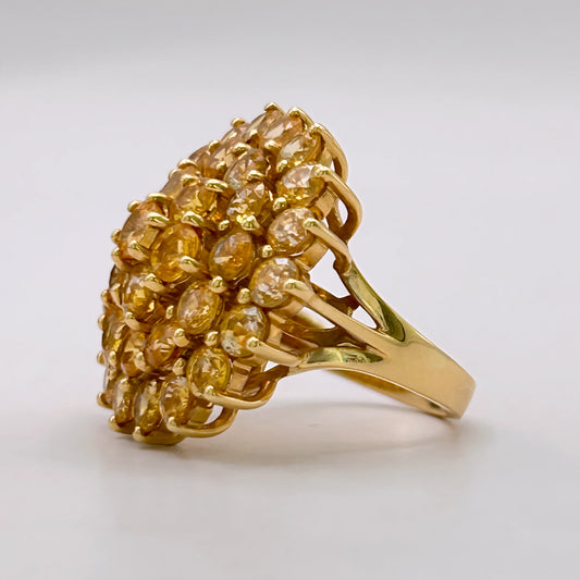 BRAND NEW | 18ct Gold Ring Imperial Ember Sapphire Valuation $16,700