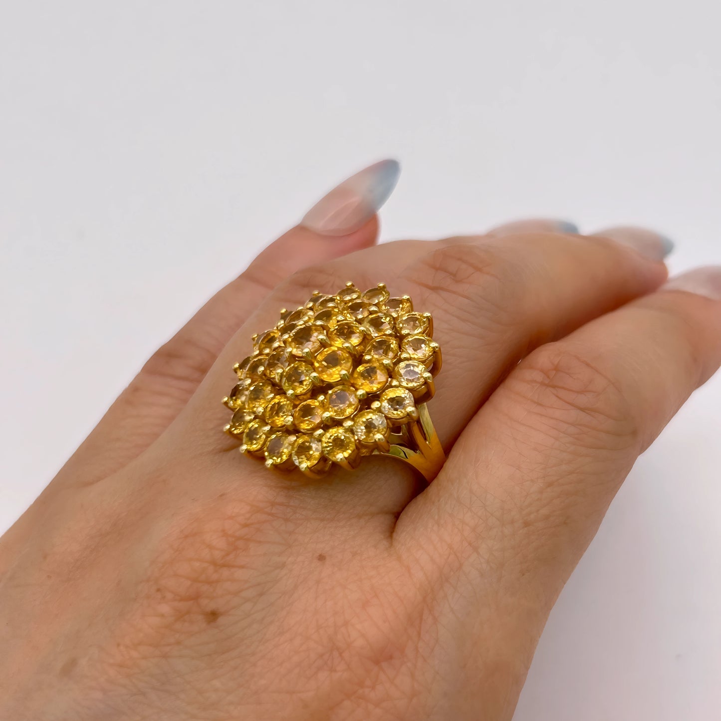 BRAND NEW | 18ct Gold Ring Imperial Ember Sapphire Valuation $16,700