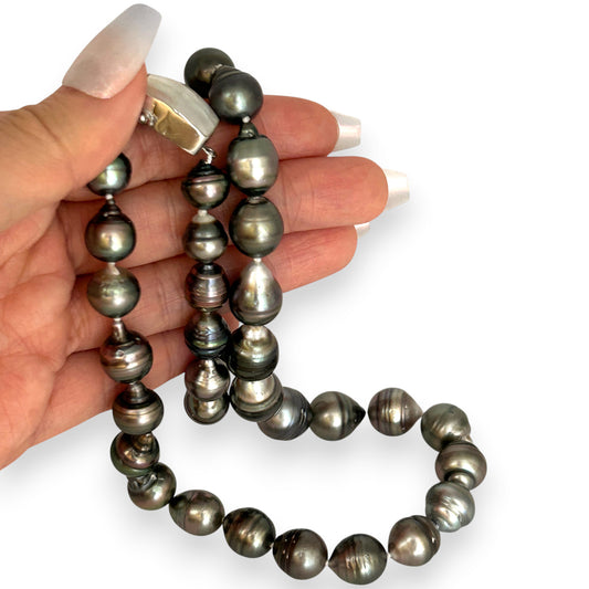 BRAND NEW | South Sea Tahitian Pearl Necklace - Dark Mirage
