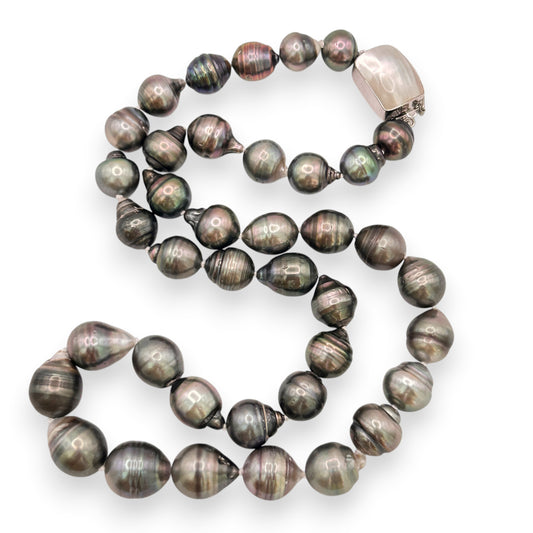 BRAND NEW | South Sea Tahitian Pearl Necklace - Dark Mirage