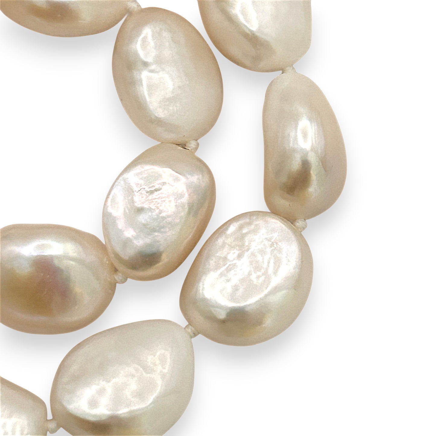NZGD | Freshwater Baroque Pearl Necklace - Ivory Shade 43cm