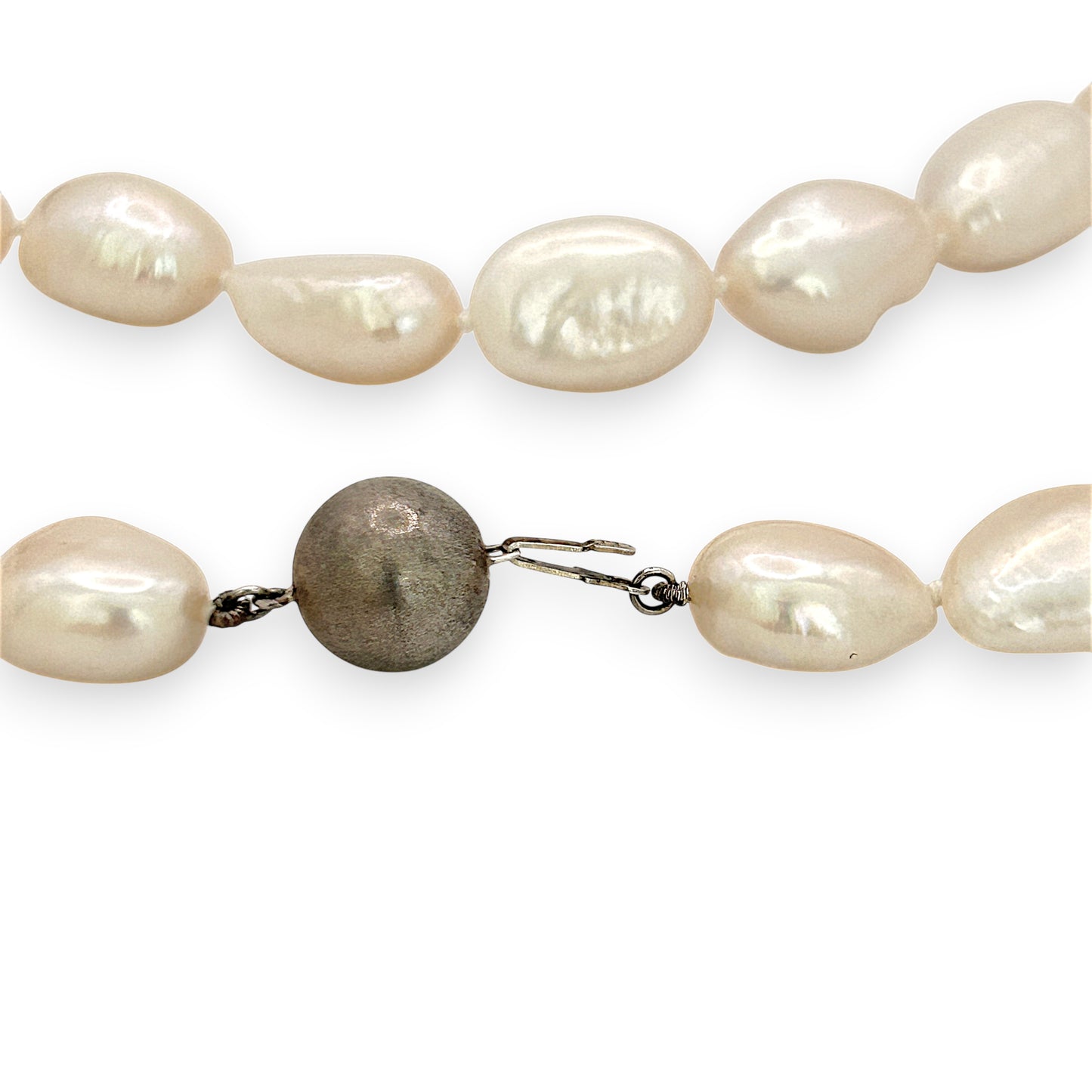 NZGD | Freshwater Baroque Pearl Necklace - Ivory Shade 43cm