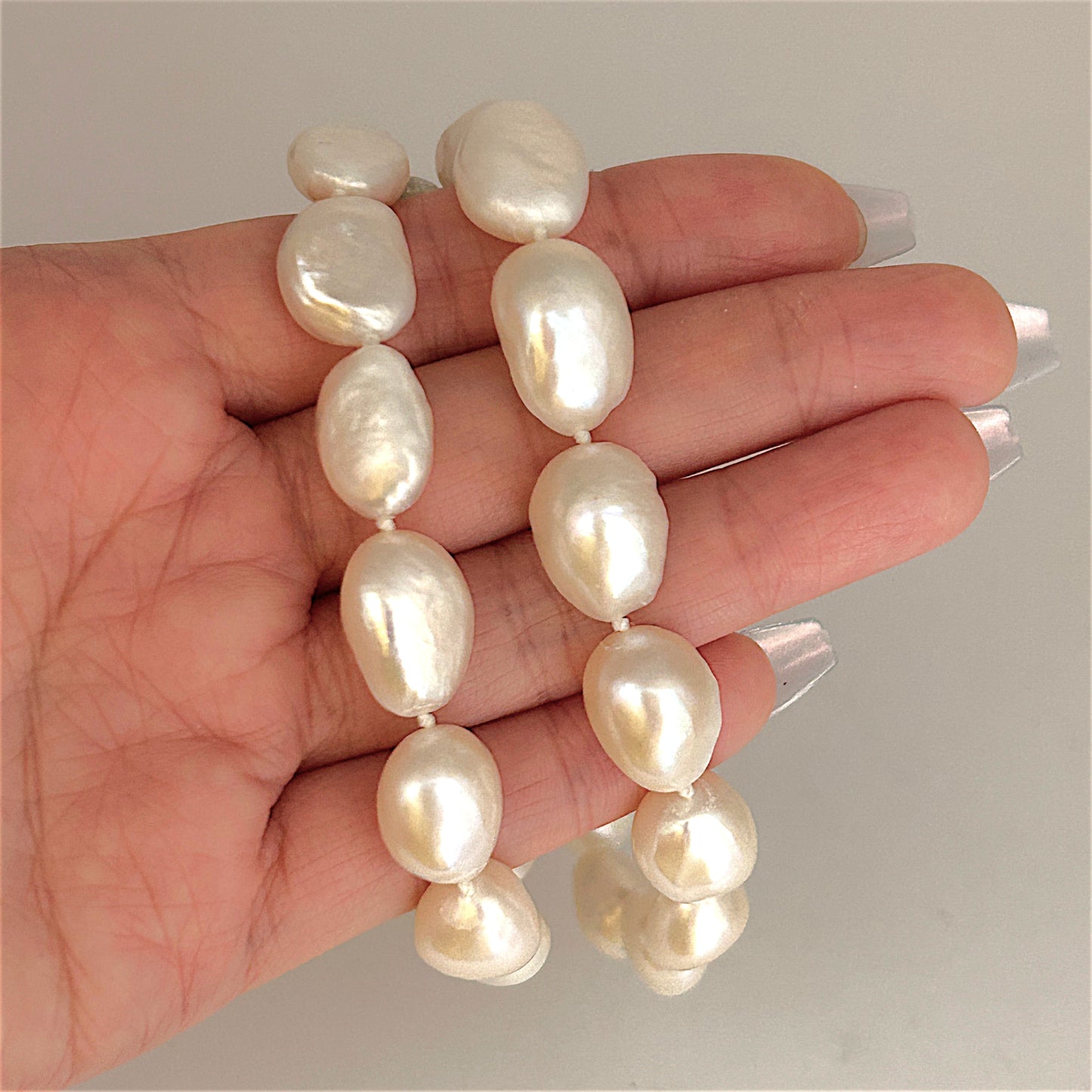 NZGD | Freshwater Baroque Pearl Necklace - Ivory Shade 43cm