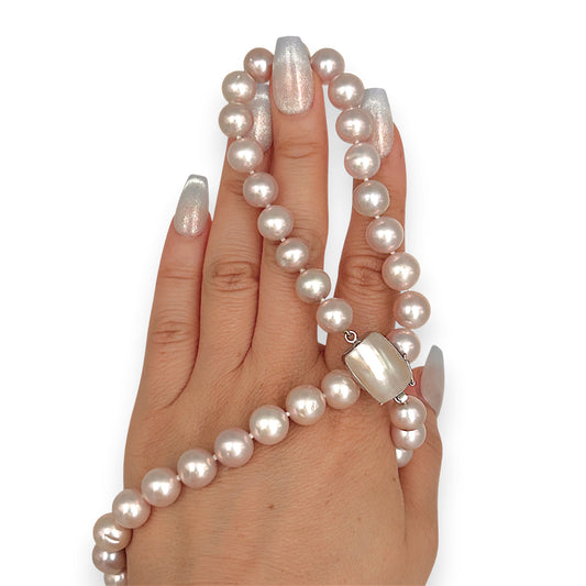 BRAND NEW | Fresh Water Pearl Necklace - Rosé Mist