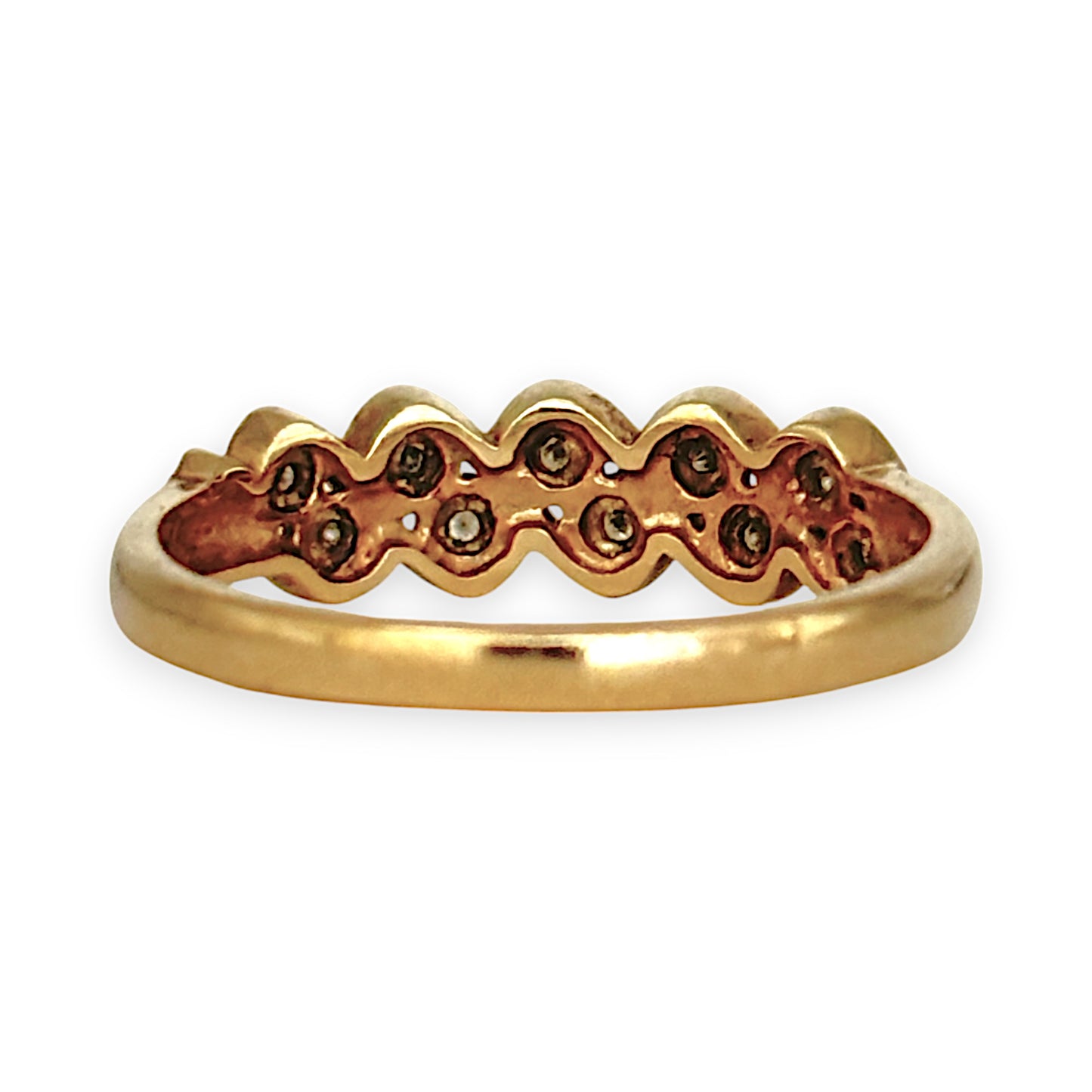 GOLD DEAL | 9ct Gold Eternity Diamond Ring Size O - PROUDS