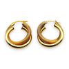 9ct Gold Round Duo Hoop Earrings R # 368