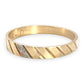 GOLD DEAL | 9ct Gold Solid Striped Band, Diamonds in White Gold Setting Size V-W