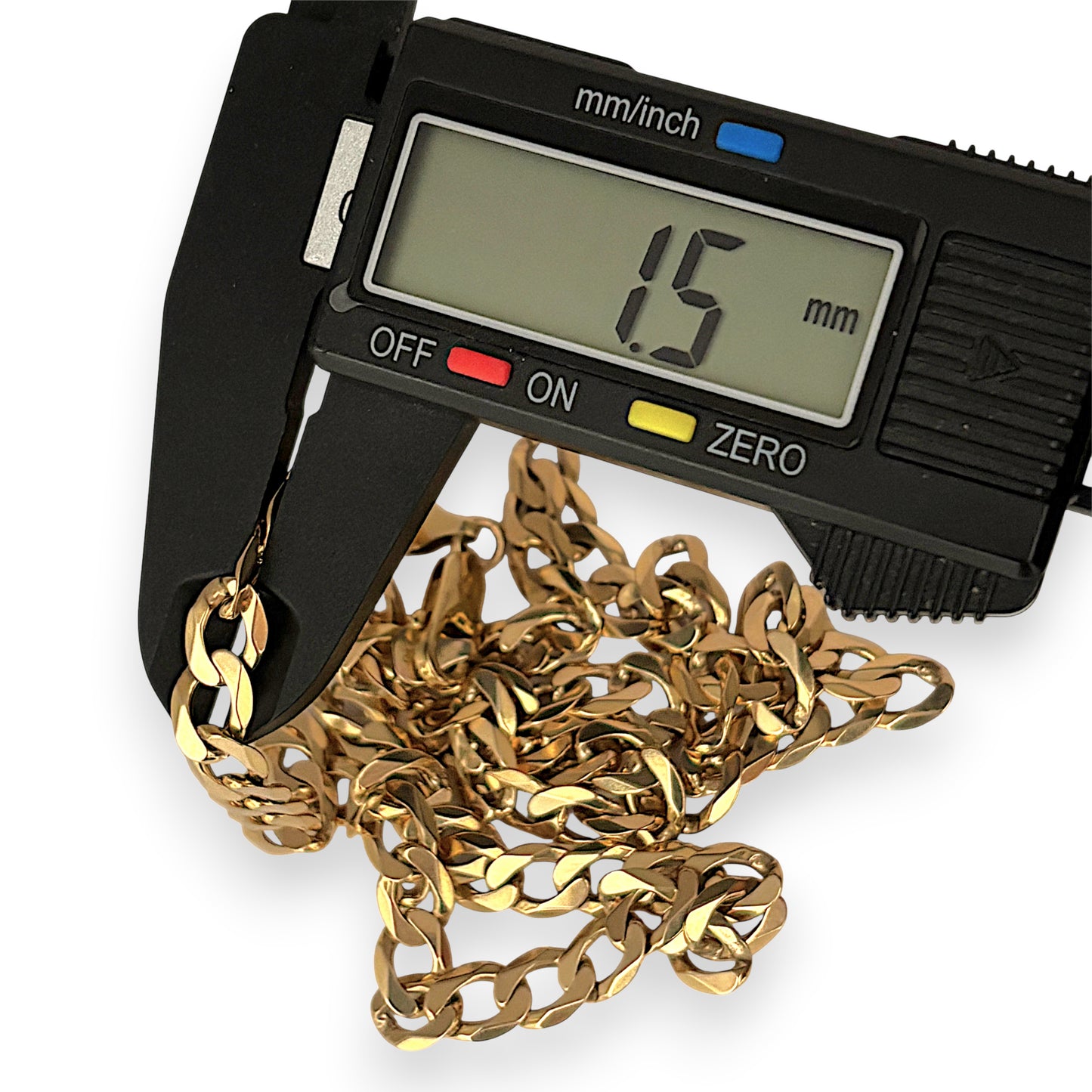 NZGD | MHJ 10ct 10(kt) Gold Flat Curb Link 63cm Chain NZ