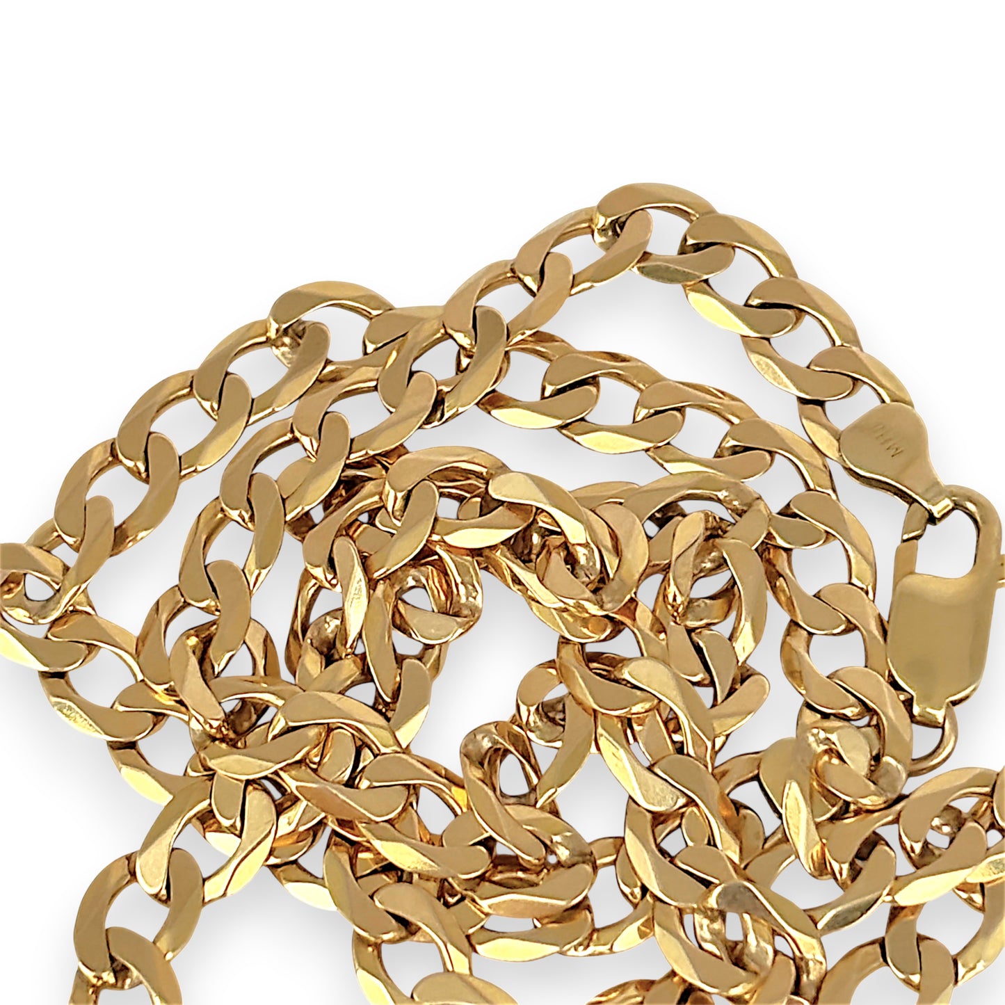 NZGD | MHJ 10ct 10(kt) Gold Flat Curb Link 63cm Chain NZ
